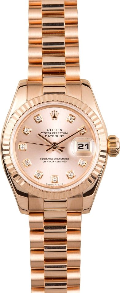 rose gold ladies rolex president 179175|Rolex Lady.